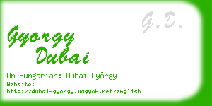 gyorgy dubai business card